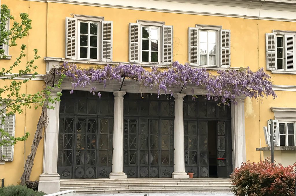 Veduta del giardino liberamente accessibile da parte dell'utenza